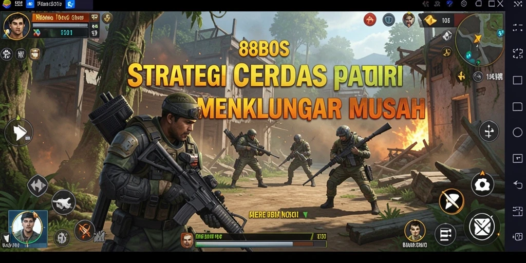 Tampilan strategis permainan 88BOS dengan pertempuran yang intens.