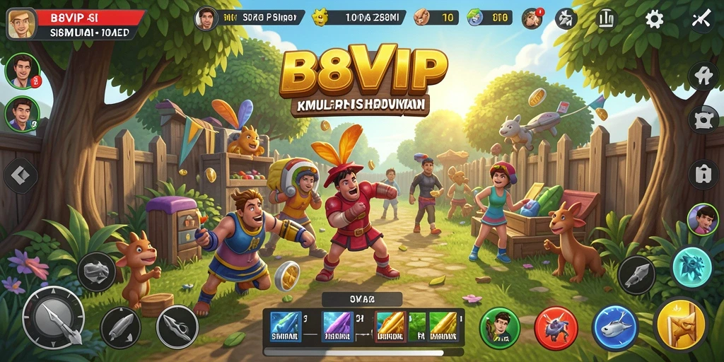 Tampilan gameplay B8VIP yang menarik dan interaktif.