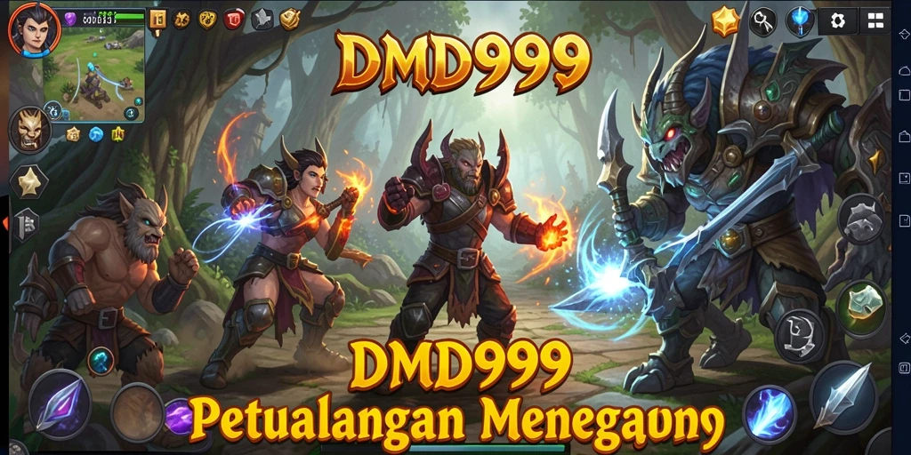 Screenshot gameplay DMD999 dengan aksi seru di dalam dunia fantasi.