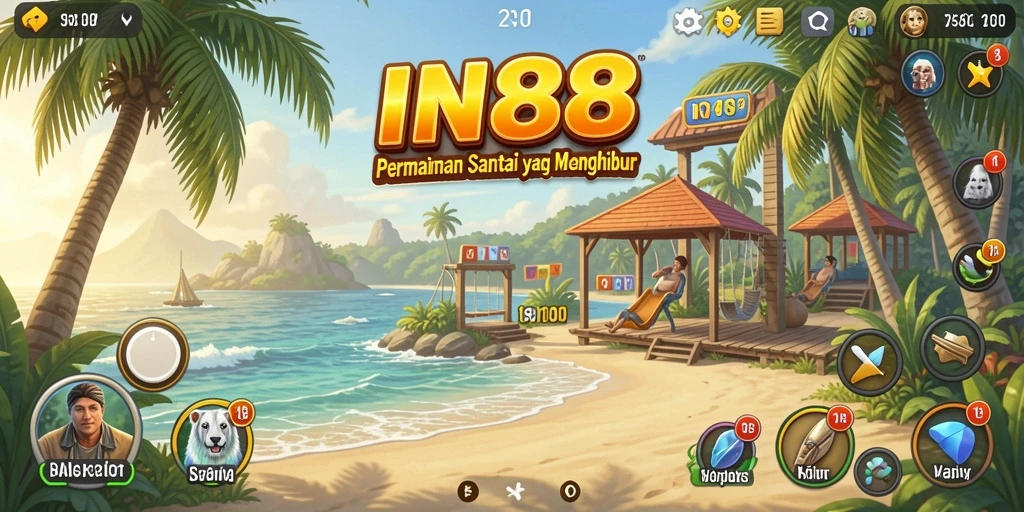 Tampilan gameplay menarik dan cerah dari IN88.
