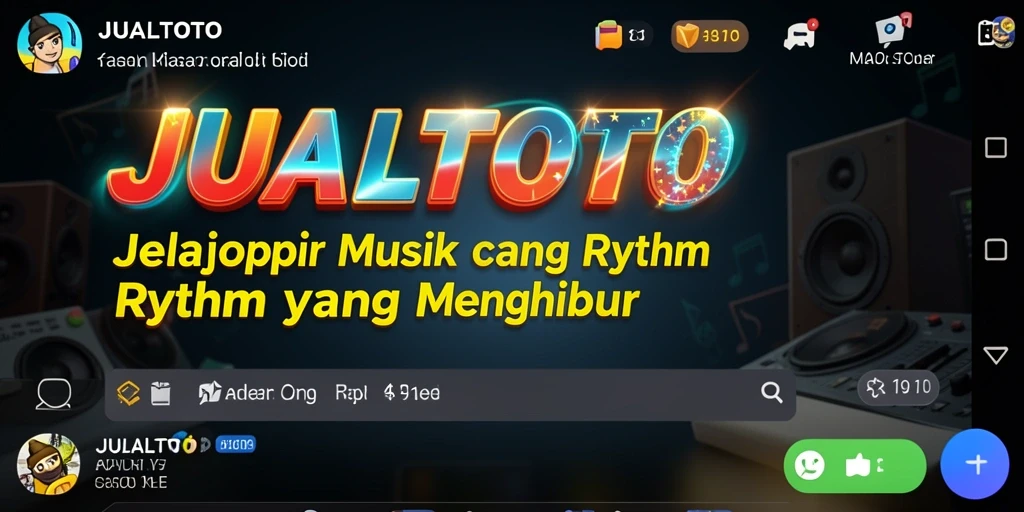 Tampilan menarik dari gameplay JUALTOTO yang penuh warna dan musik.