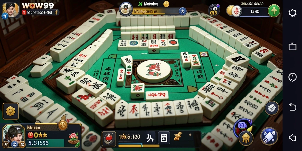Screenshot gameplay WOW99 yang menarik dan penuh tantangan Mahjong.